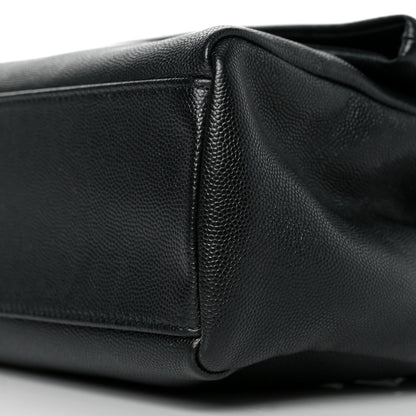 Saint Laurent Grain De Poudre Medium West Hollywood Monogram Fold-Over Black 9 of 10