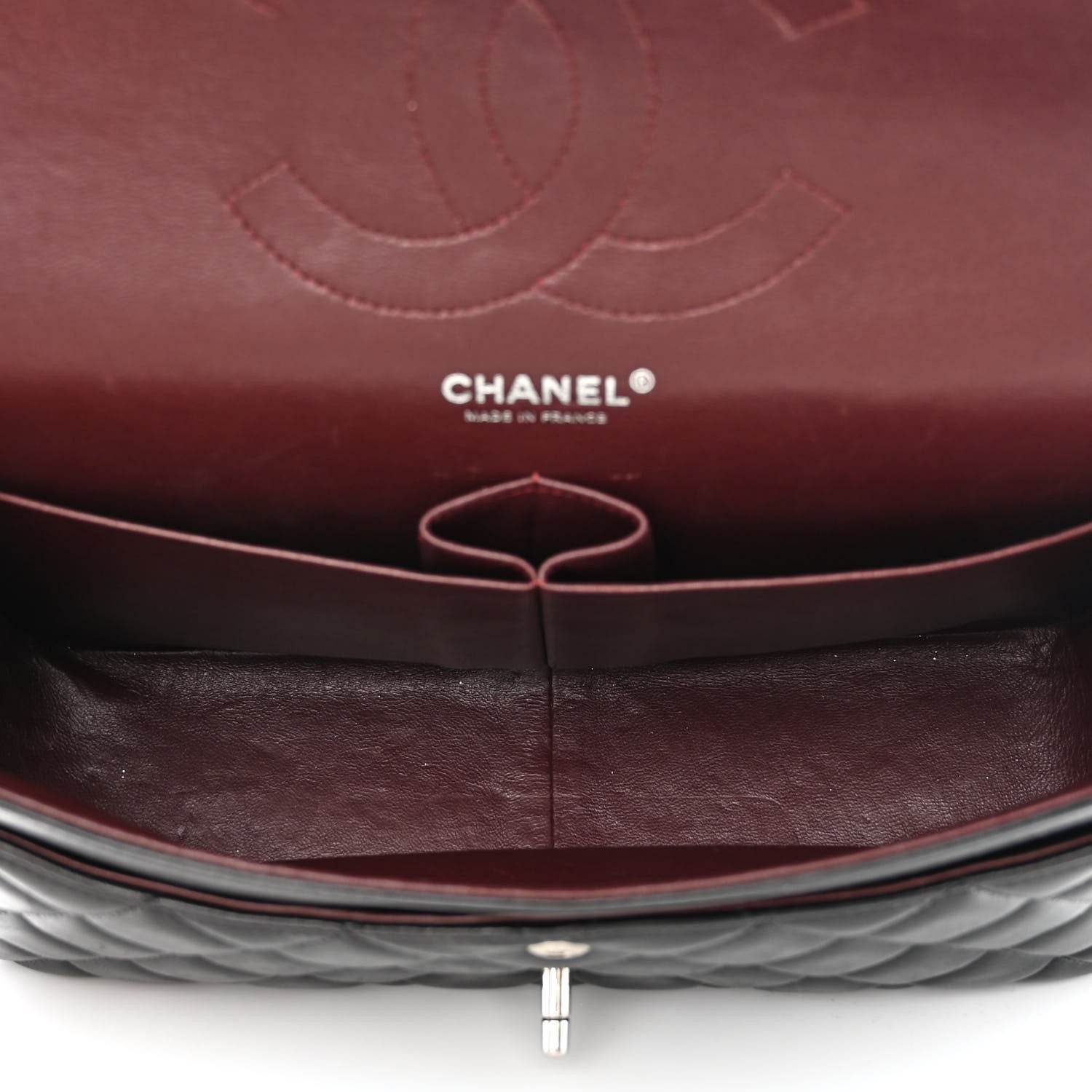 Chanel Lambskin Quilted Jumbo Double Flap Black 5 of 12