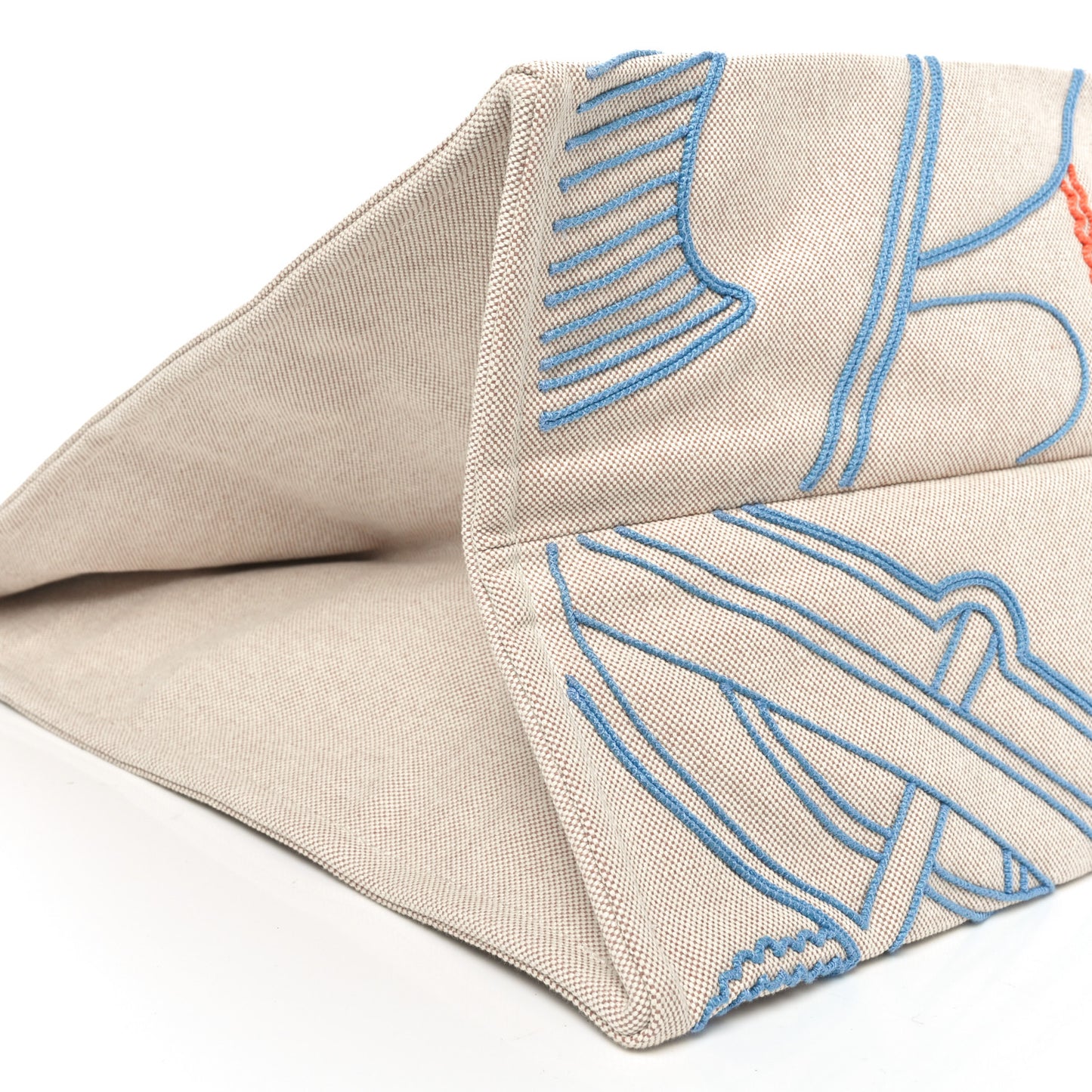 H Canvas Embroidered Thalassa Beach Bag Multicolor