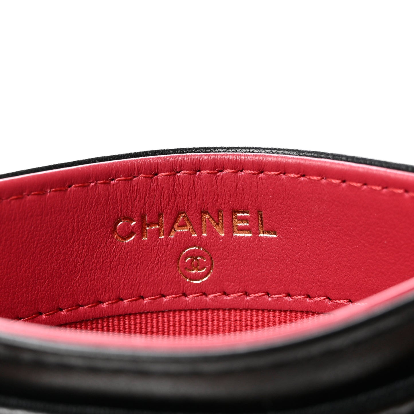 Lambskin Quilted Chanel 19 Card Holder Black