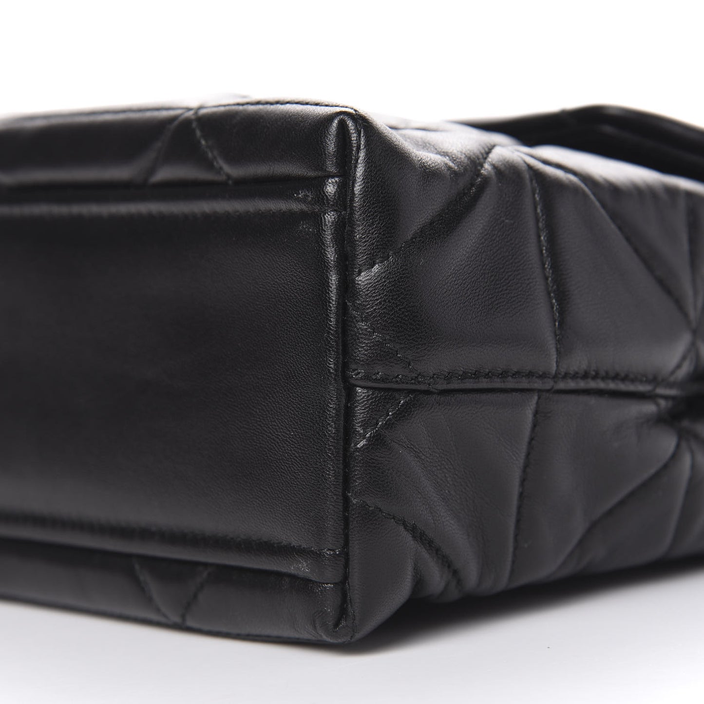 Nappa Triangle Stitched Large Spectrum Bag Black