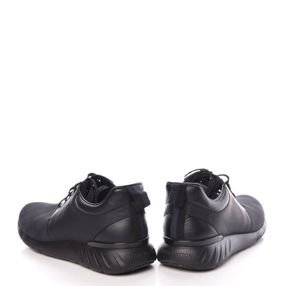 Louis Vuitton Calfskin Mesh Damier Fastlane Low Sneakers 10 Black 6 of 13