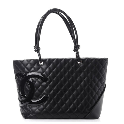 Chanel Calfskin Quilted Large Cambon Tote Black 1 of 11