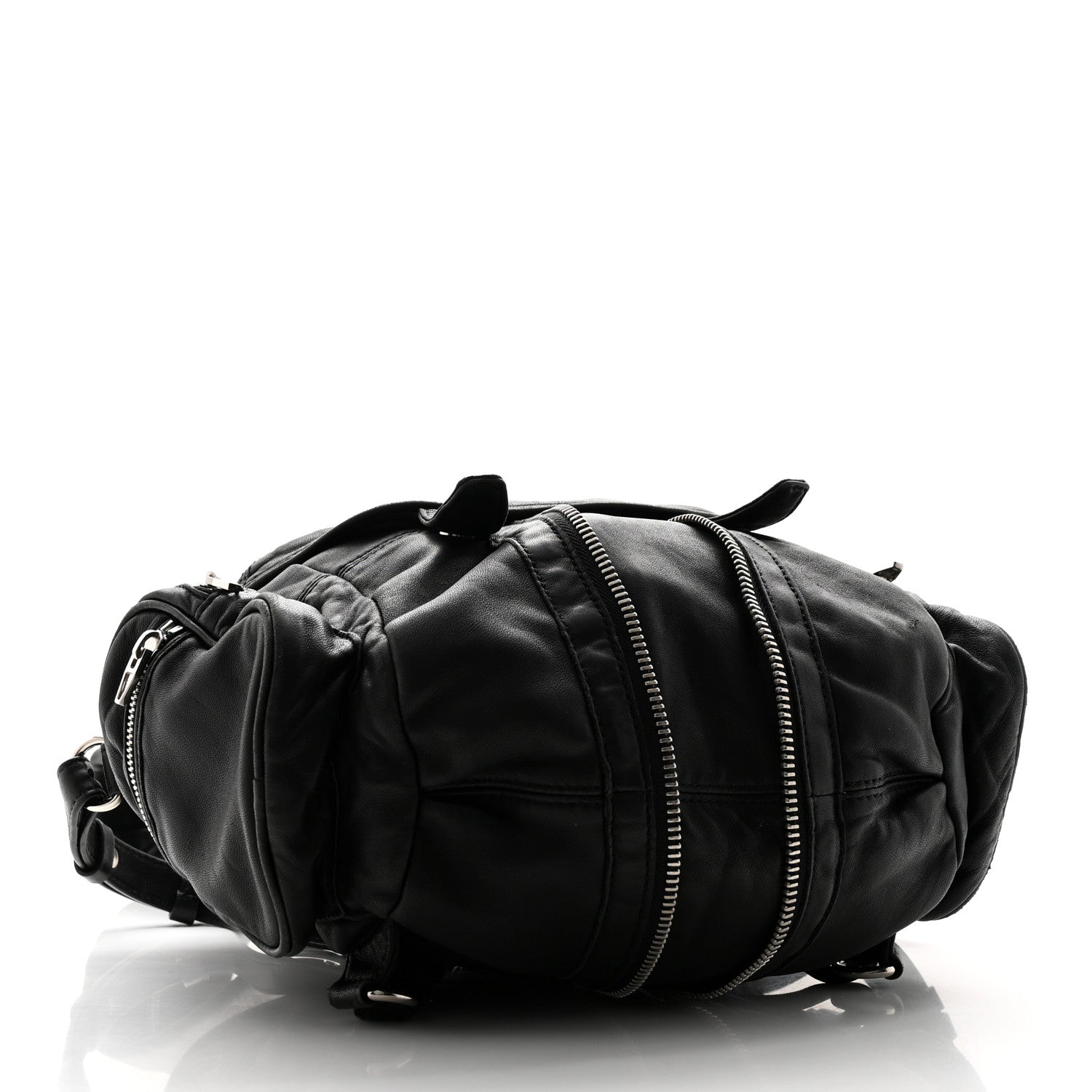 Alexander Wang Lambskin Marti Backpack Bag Washed Black Rhodium Hardware 4 of 13