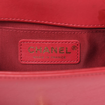 Chanel Lambskin Quilted Small Boy Flap Dark Red 6 of 20