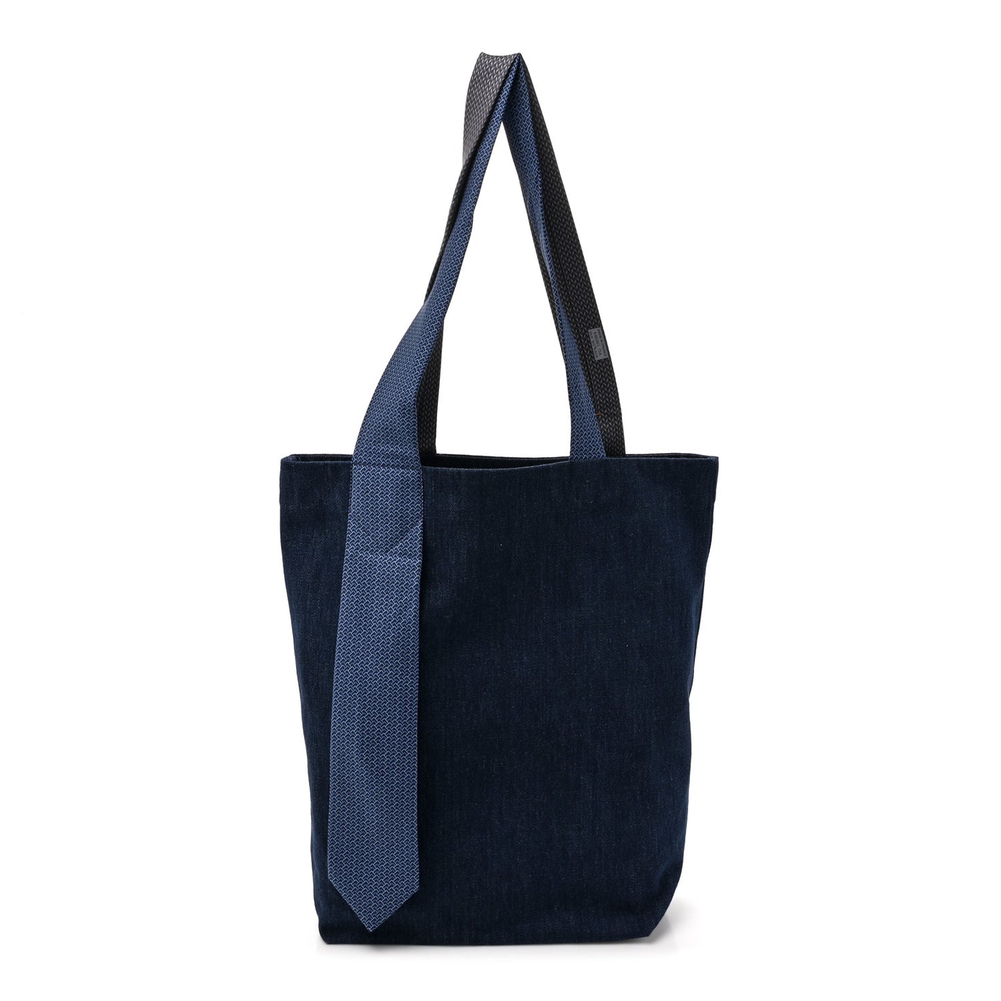 Denim Silk Petit H Ties Tote Bag