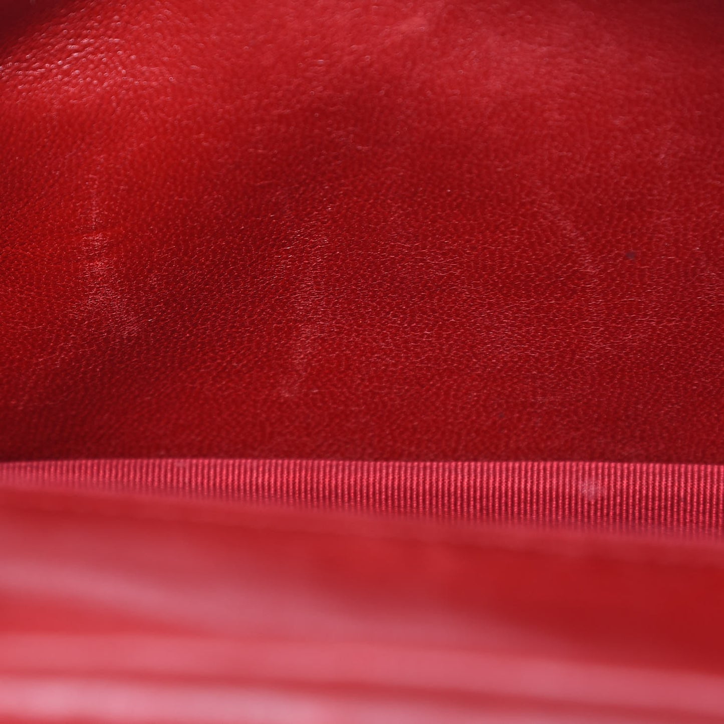 Patent Quilted Wallet On Chain WOC Red