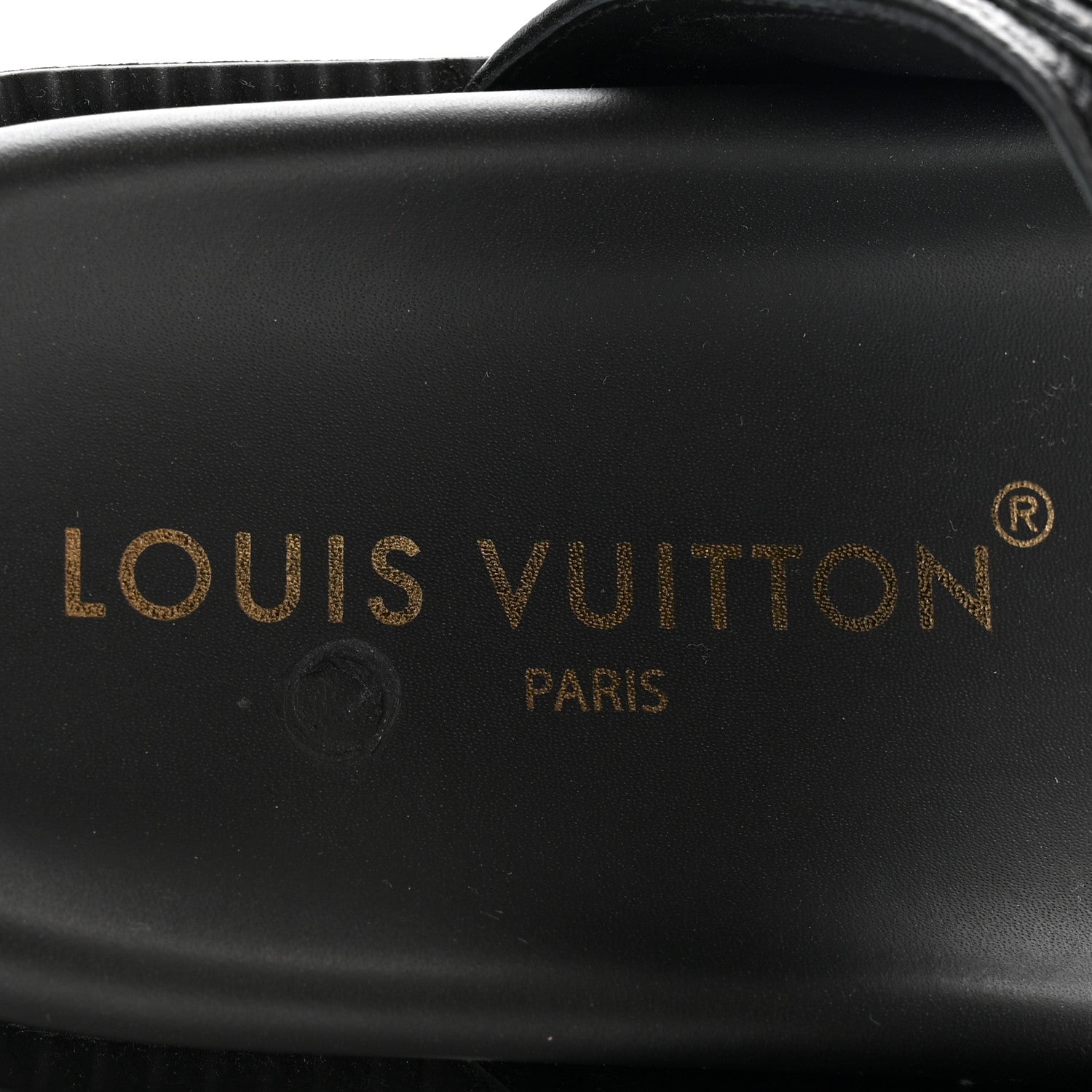 Louis Vuitton Grained Calfskin Sunset Comfort Flat Sandals 38