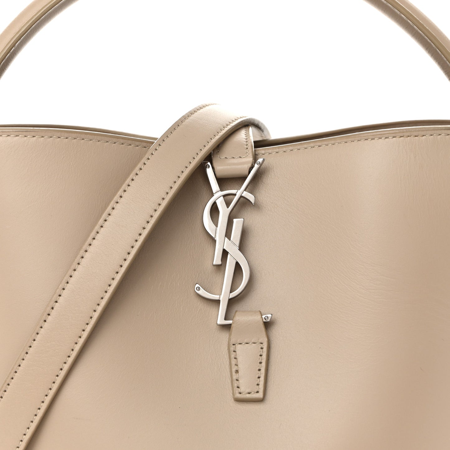 Shiny Calfskin Le 37 Small Bucket Bag Sea Salt