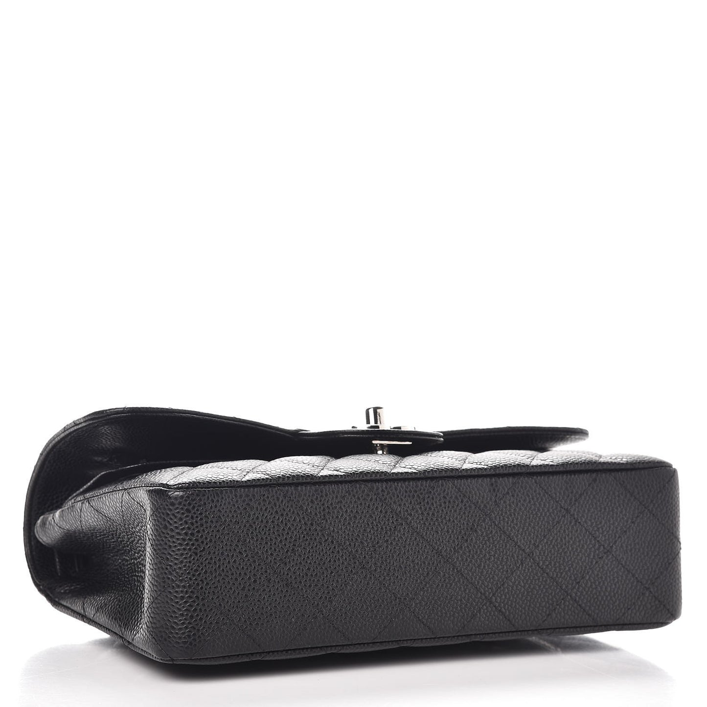 Caviar Quilted Small Double Flap Black