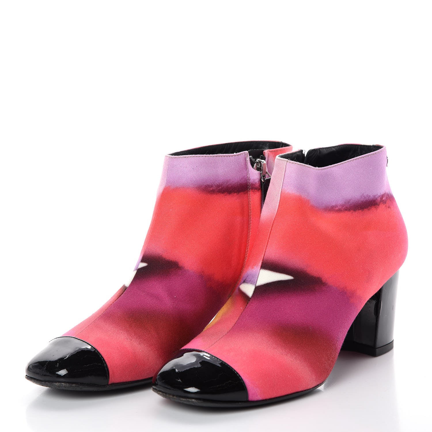 Chanel Jacquard Patent Bootie 37 Multicolor 3 of 10