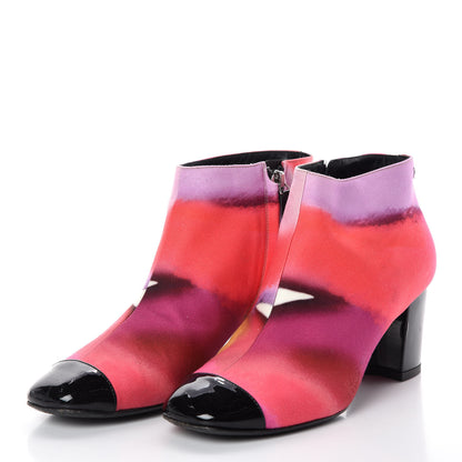 Chanel Jacquard Patent Bootie 37 Multicolor 3 of 10