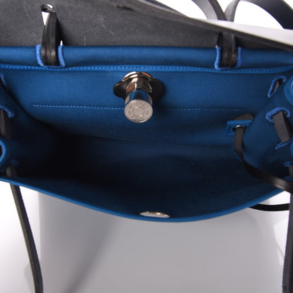 Hermes Vache Hunter Toile Herbag Zip 31 PM Bleu Zanzibar Bleu Indigo 6 of 8