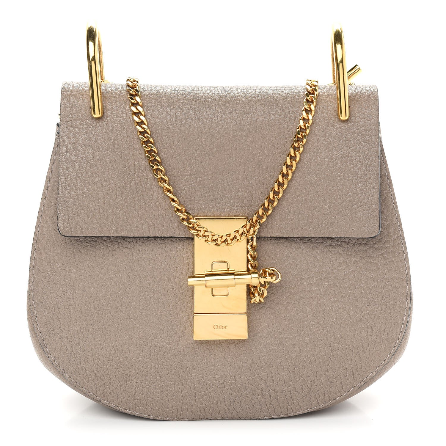 Chloe Grained Lambskin Drew Shoulder Bag Motty Grey 1 of 10