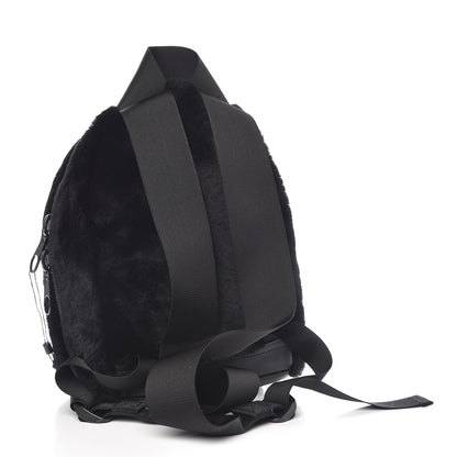 Alexander Wang Shearling Rubberized Lambskin Backpack Black 3 of 10