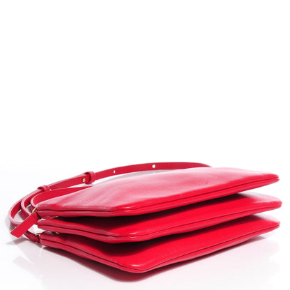 Celine Lambskin Small Trio Crossbody Bag Vermillion 4 of 7