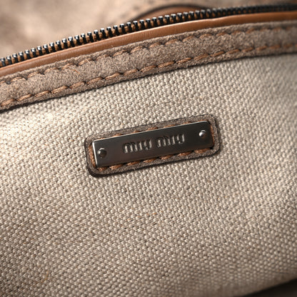 Miu Miu City Calf Fringe Hobo Cannella 6 of 13