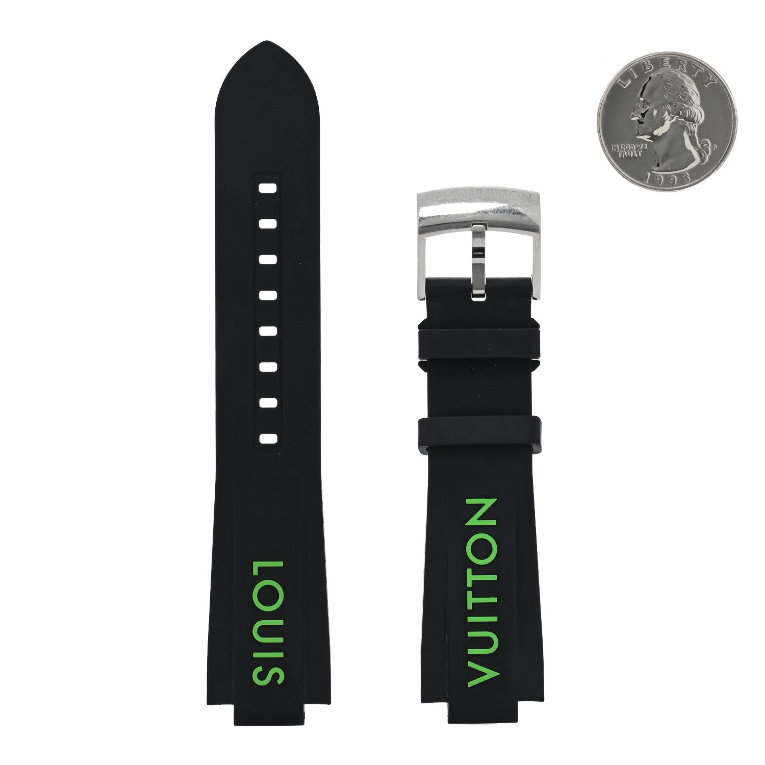 Louis Vuitton Rubber Tambour Watch Strap Black 1 of 3