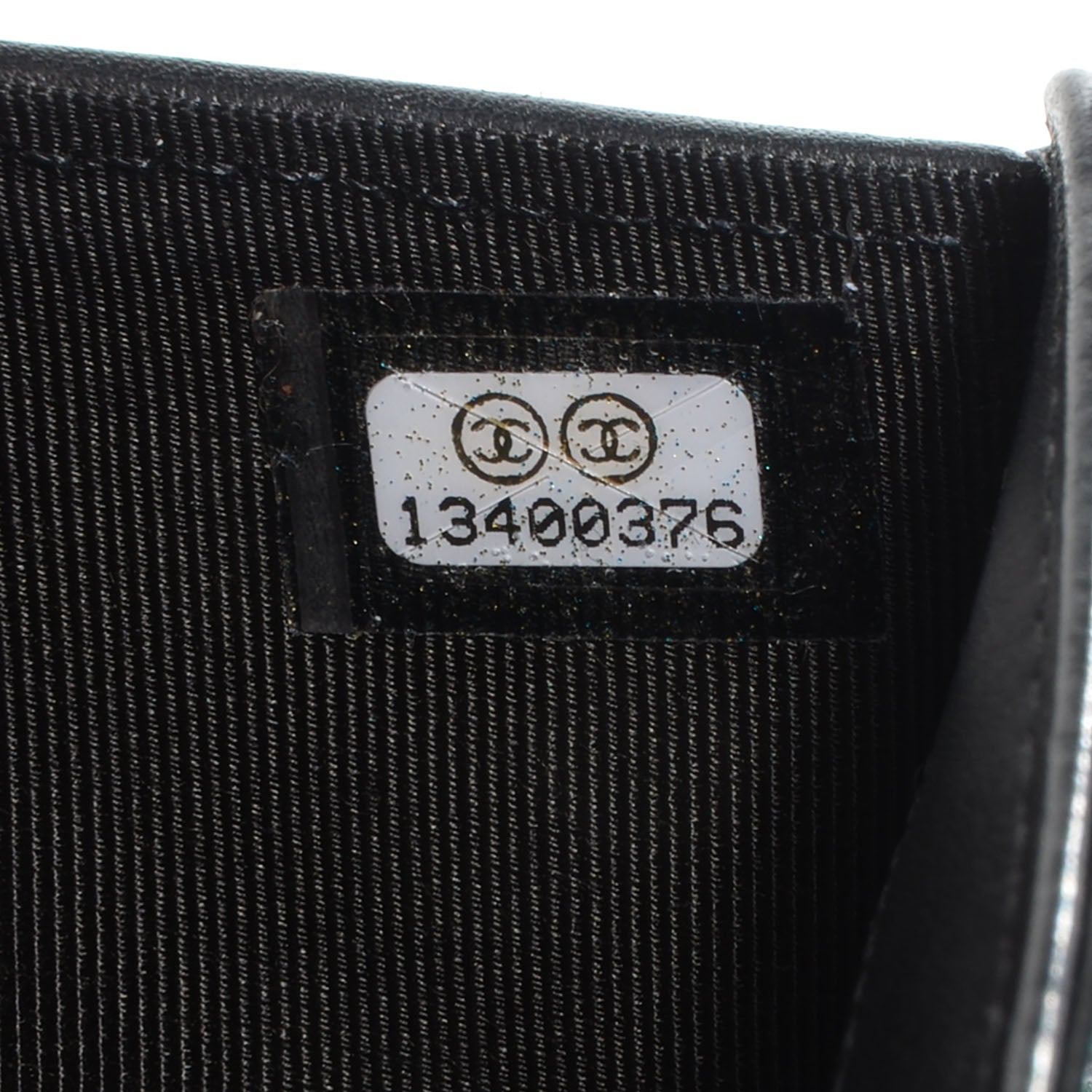 Chanel Glitter Patent Yen Wallet Black 9 of 9