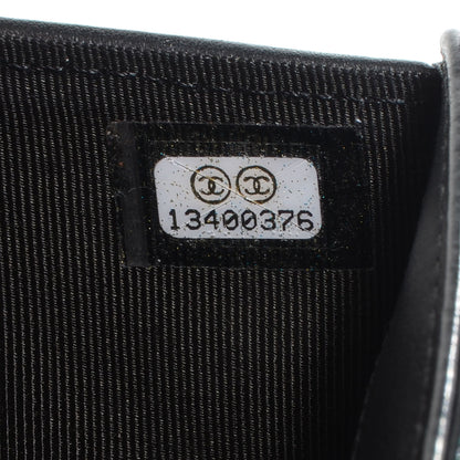 Chanel Glitter Patent Yen Wallet Black 9 of 9