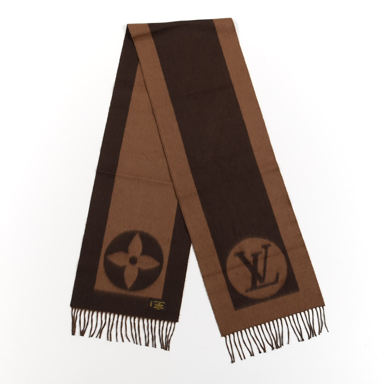 Louis Vuitton Lambswool Angora Cardiff Scarf Brown 2 of 3