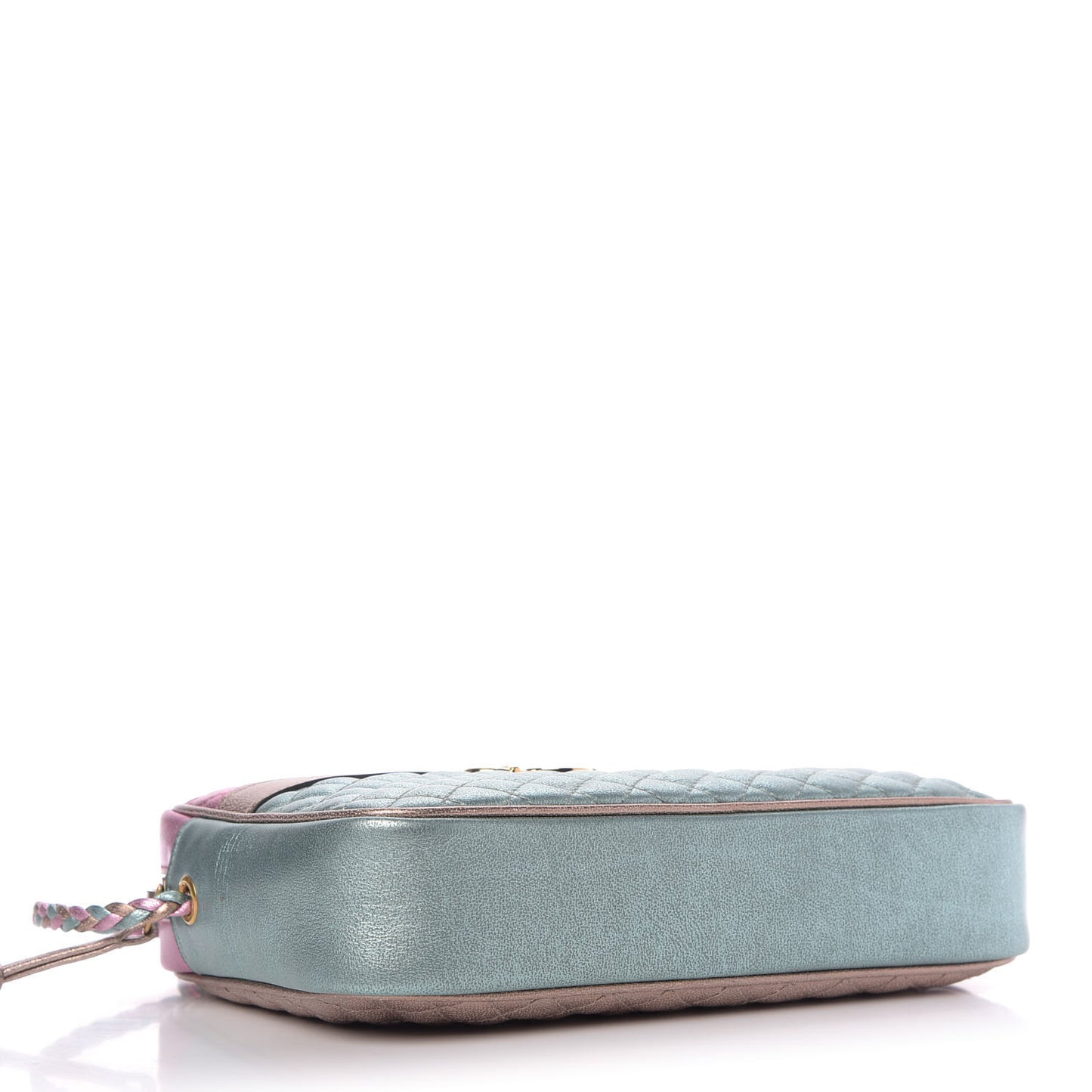 Laminated Nappa Trapuntata Small Zumi Shoulder Bag Rosa Lago Rame