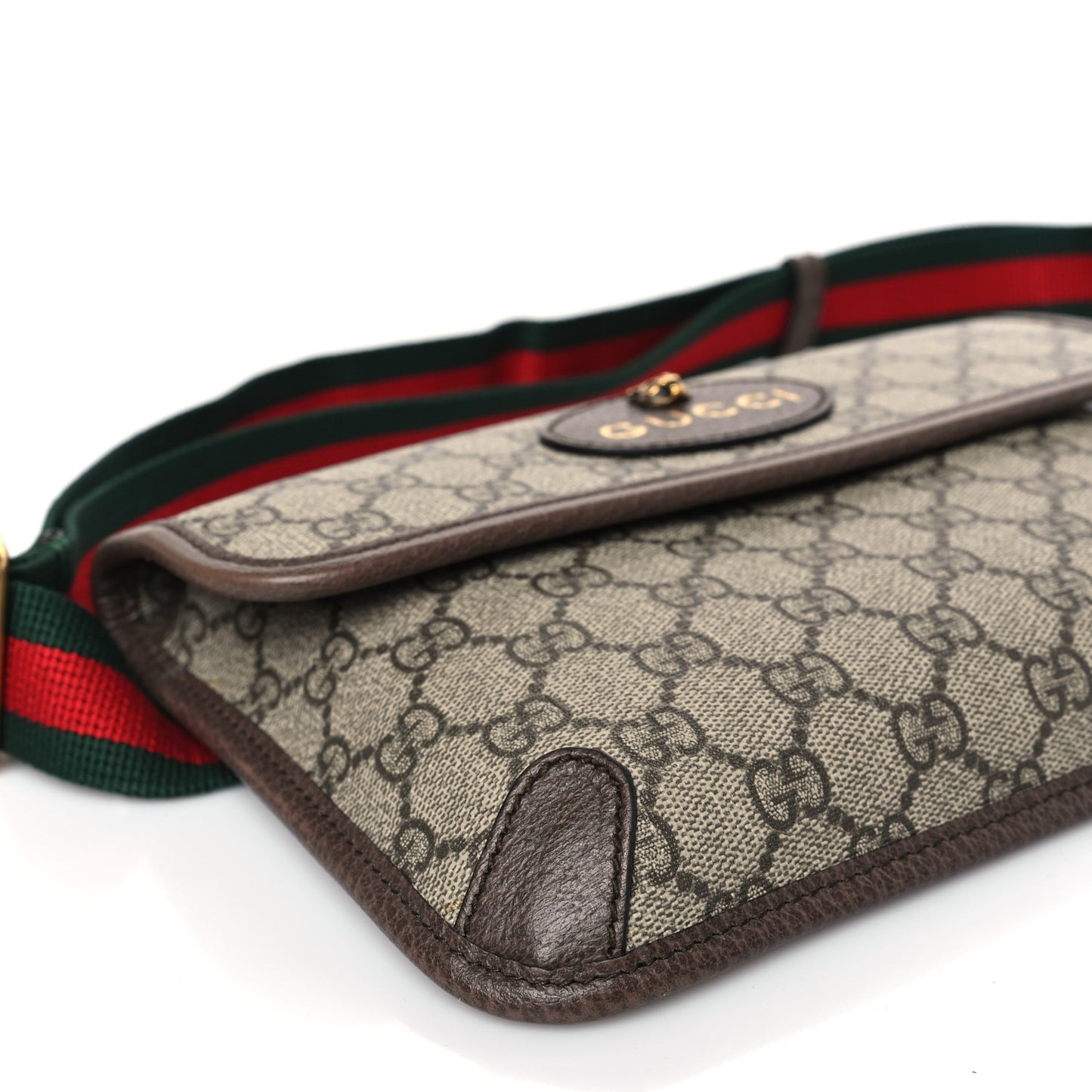 GG Supreme Monogram Neo Vintage Web Belt Bag Brown