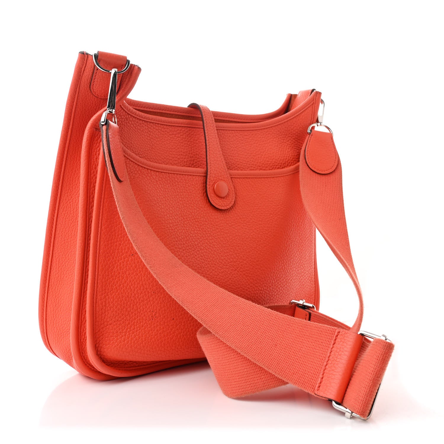 Hermes Taurillon Clemence Evelyne III PM Orange Poppy 3 of 11