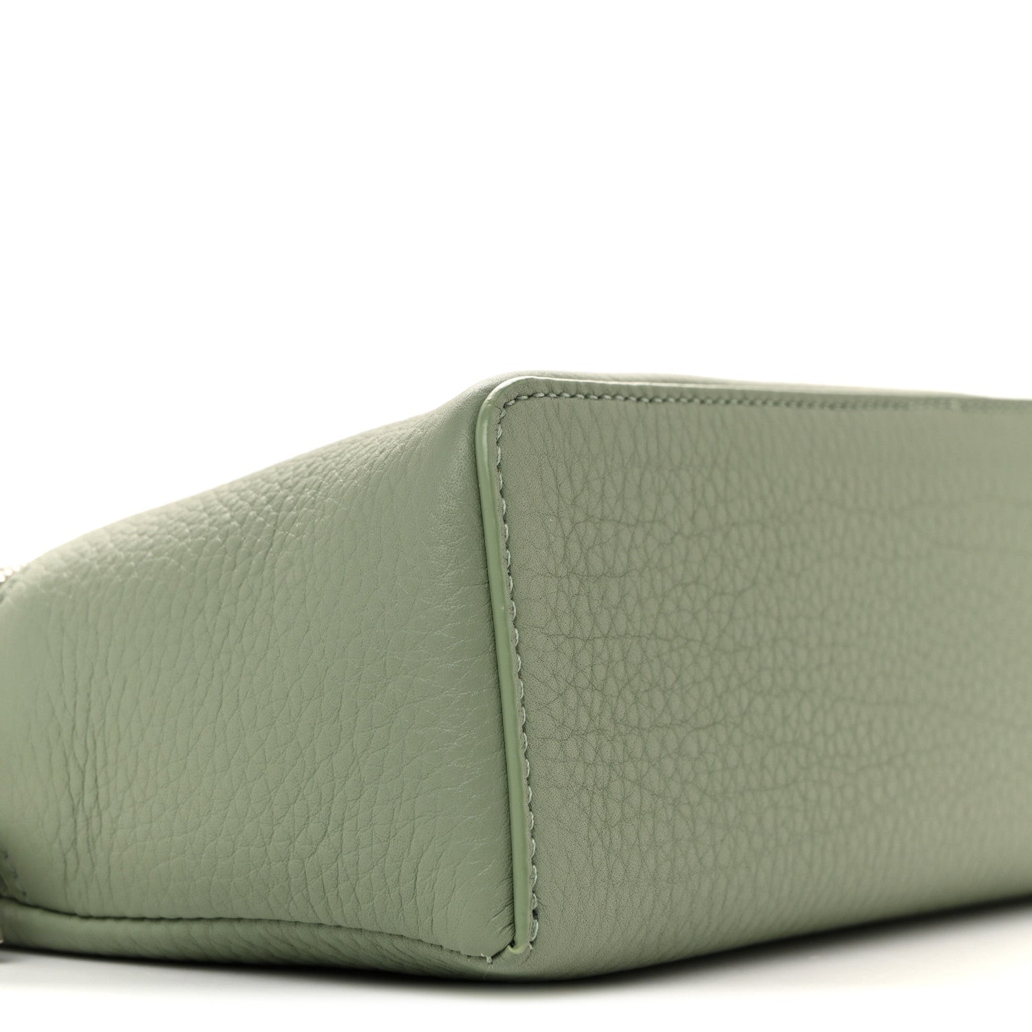 Loro Piana Grained Calfskin L19 Extra Pocket Pouch Sage Brush