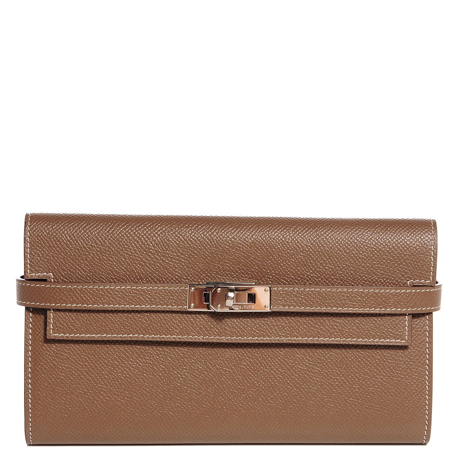 Hermes Epsom Kelly Longue Wallet Etoupe 1 of 12