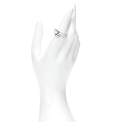 Tiffany Sterling Silver Frank Gehry Open Torque Square Ring 51 5.75 2 of 5