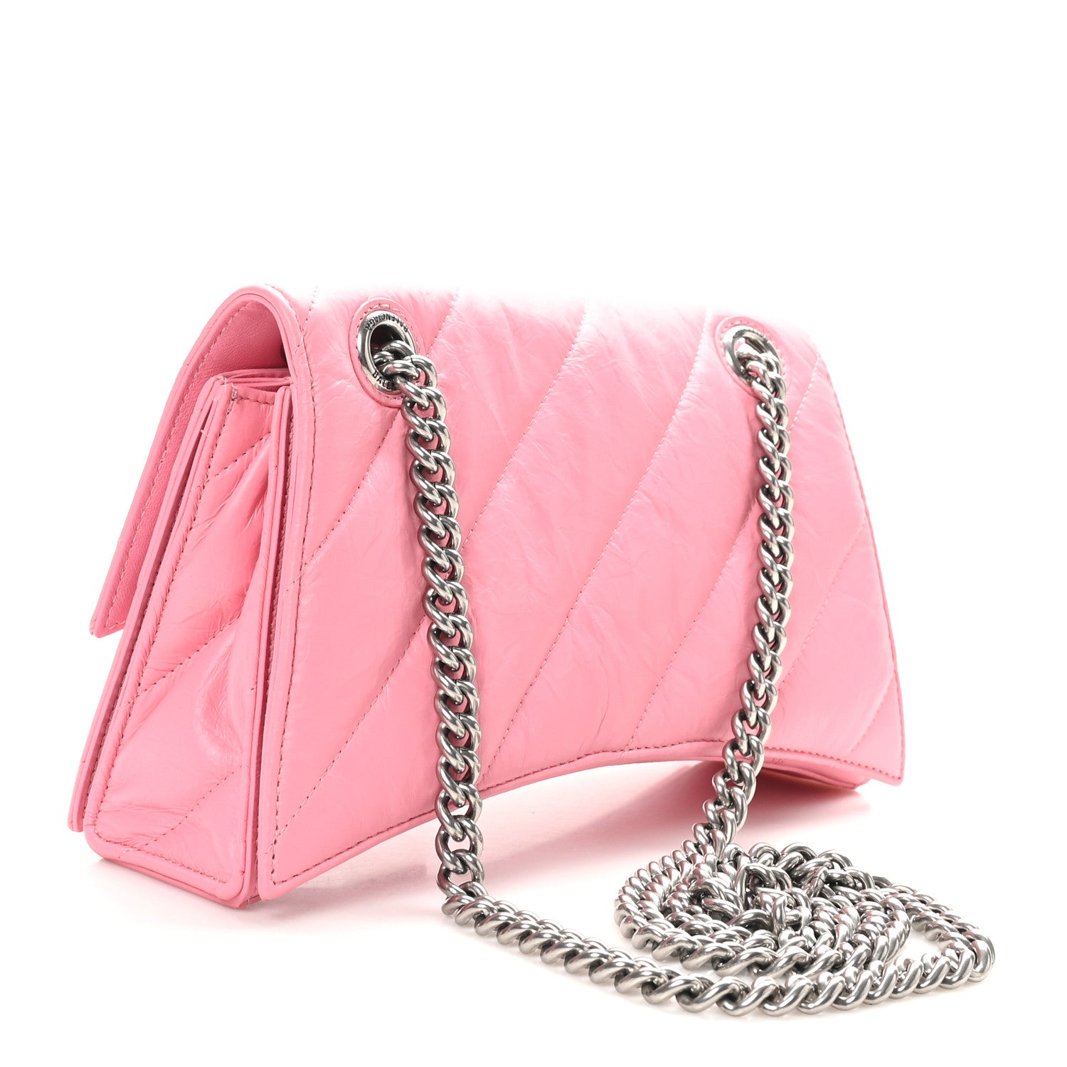 Balenciaga Crushed Calfskin Quilted Small Crush Chain Bag Sweet Pink 2 of 9