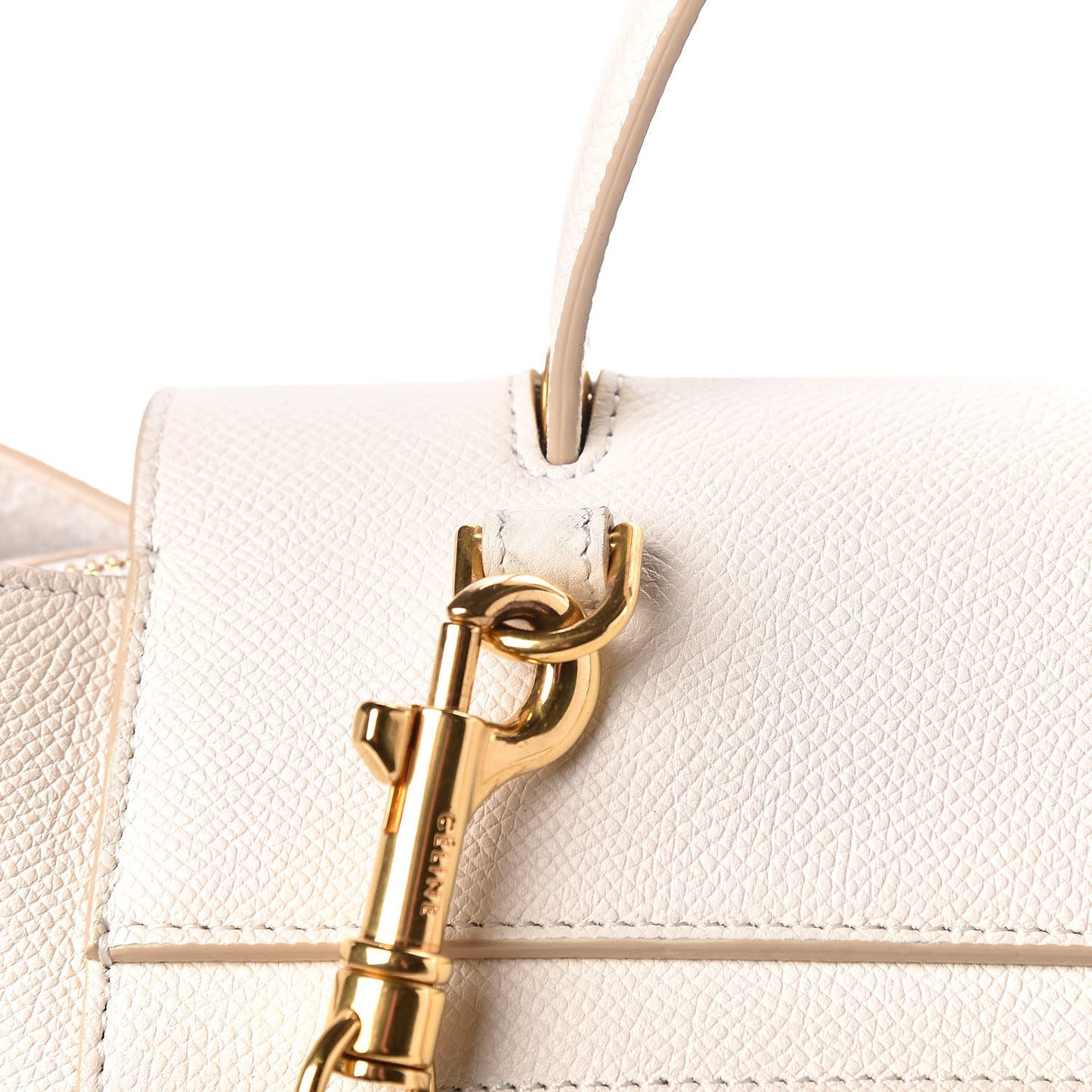 Grained Calfskin Mini Belt Bag White