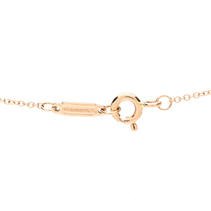 Tiffany 18K Rose Gold Mini Heart Key Pendant Necklace 3 of 4