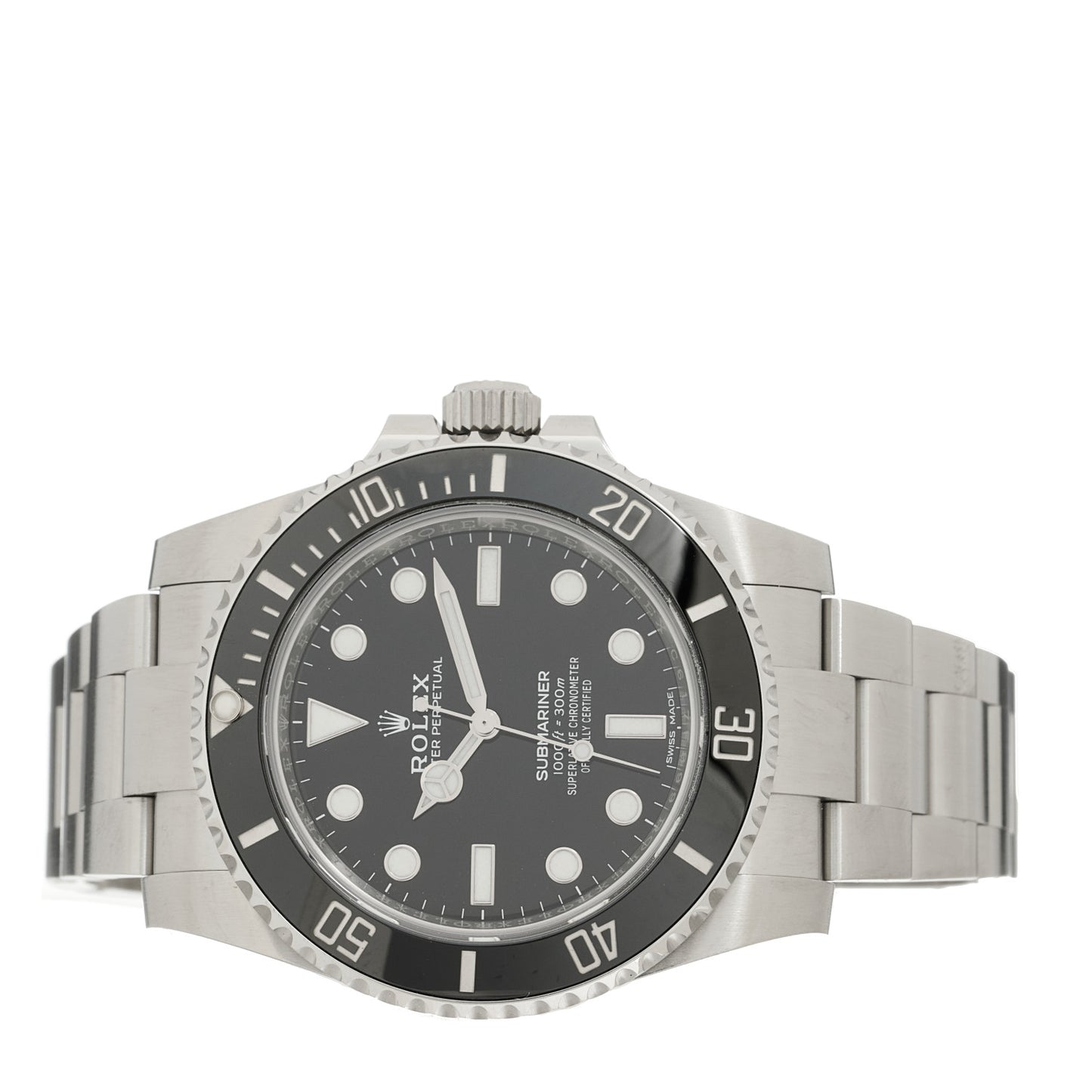 Stainless Steel 40mm Oyster Perpetual Submariner Watch Black 114060