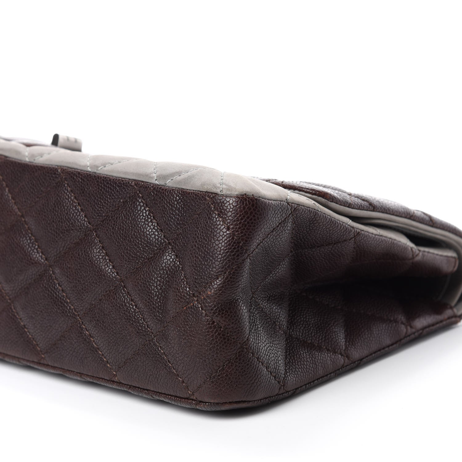 Chanel Caviar Iridescent Calfskin 2.55 Reissue 226 Flap Brown Grey 8 of 19