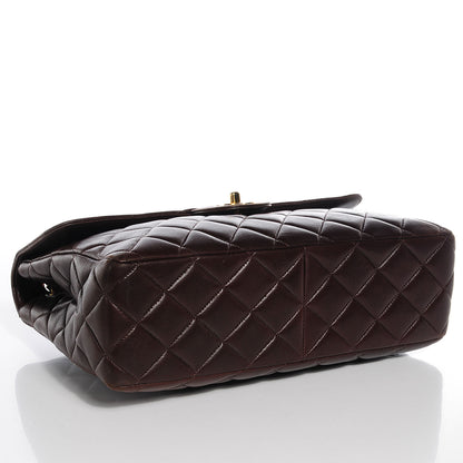 Chanel Lambskin Quilted Jumbo Flap Brown 4 of 10