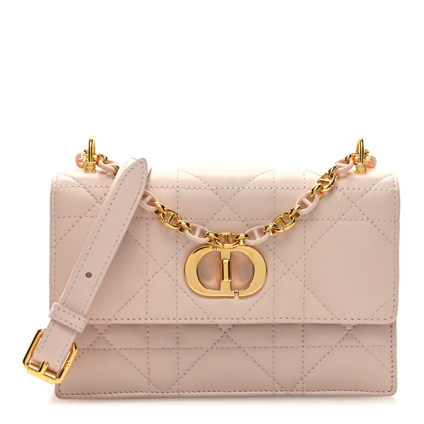 Lambskin Macrocannage Mini Miss Caro Bag Rose Quartz