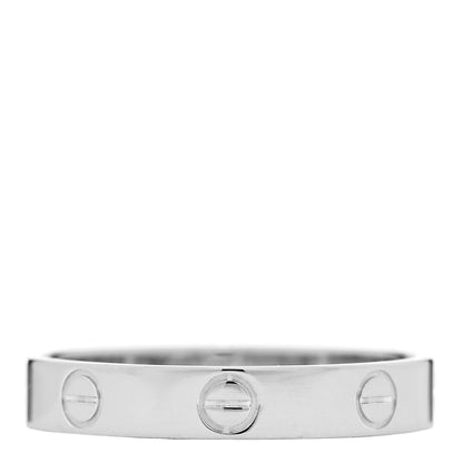 Cartier 18K White Gold 3.5mm LOVE Wedding Band Ring 58 8.25 1 of 4
