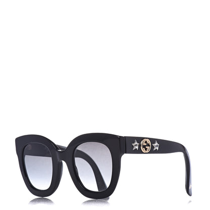 Gucci Round Frame Star Sunglasses GG0208S Black 1 of 8