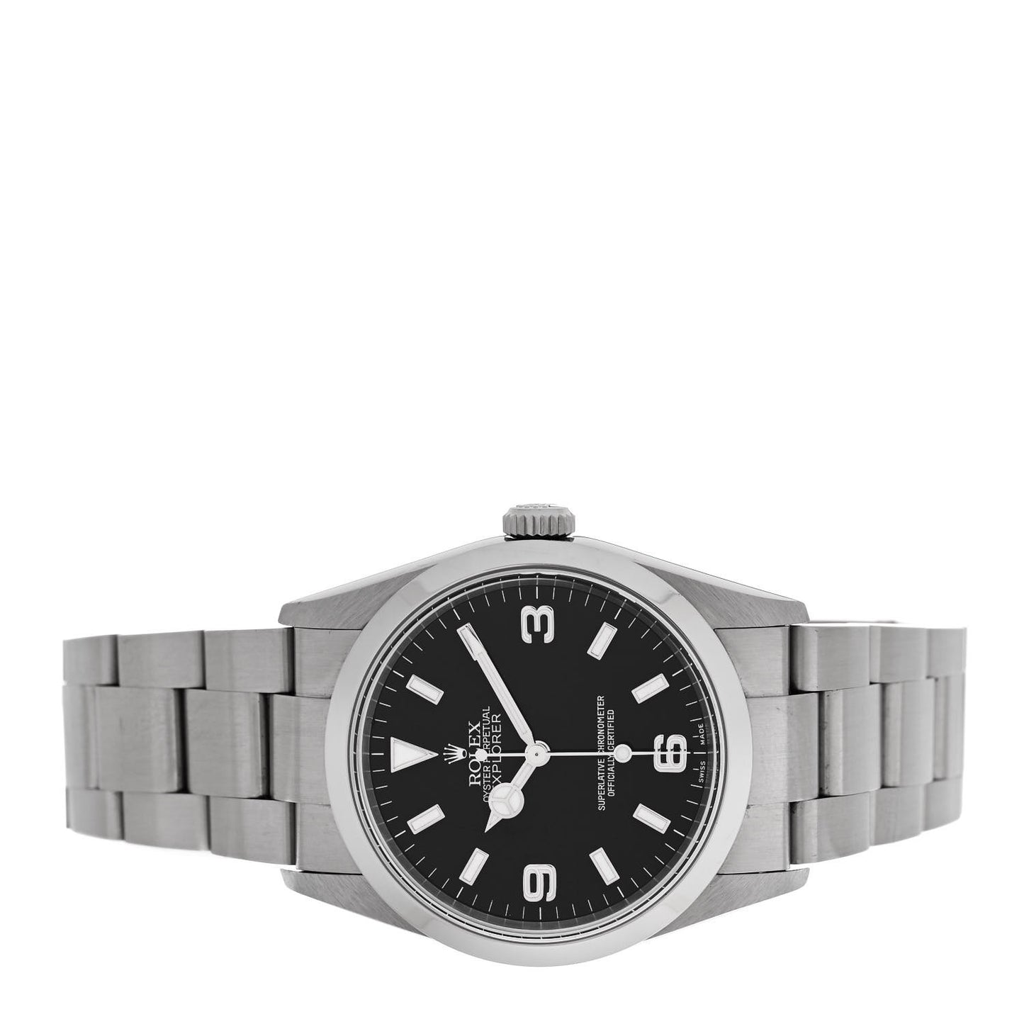 Stainless Steel 36mm Oyster Perpetual Explorer Watch Black 114270