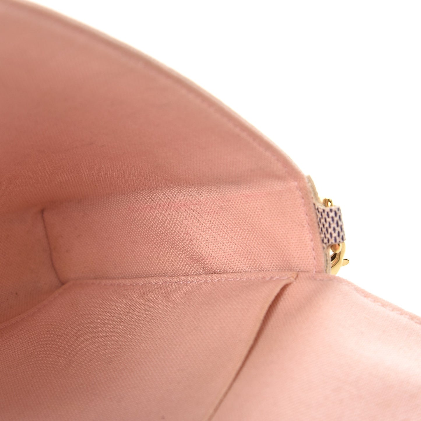 Damier Azur Pochette Felicie Chain Wallet Rose Ballerine