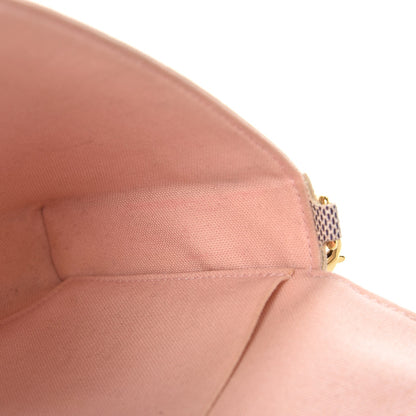 Louis Vuitton Damier Azur Pochette Felicie Chain Wallet Rose Ballerine 10 of 12