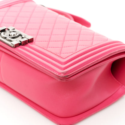 Chanel Calfskin Quilted Medium Boy Flap Pink 14 of 14