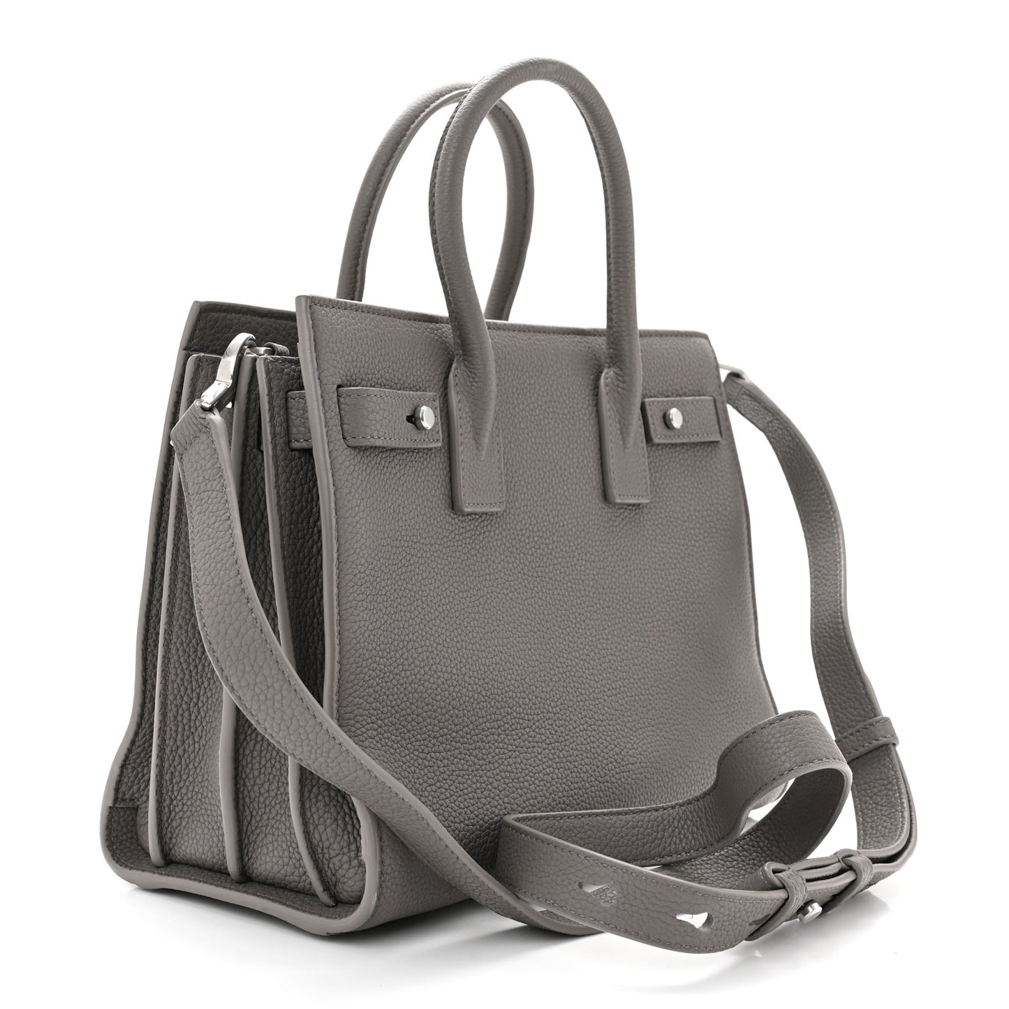 Grained Calfskin Baby Supple Sac De Jour Fog
