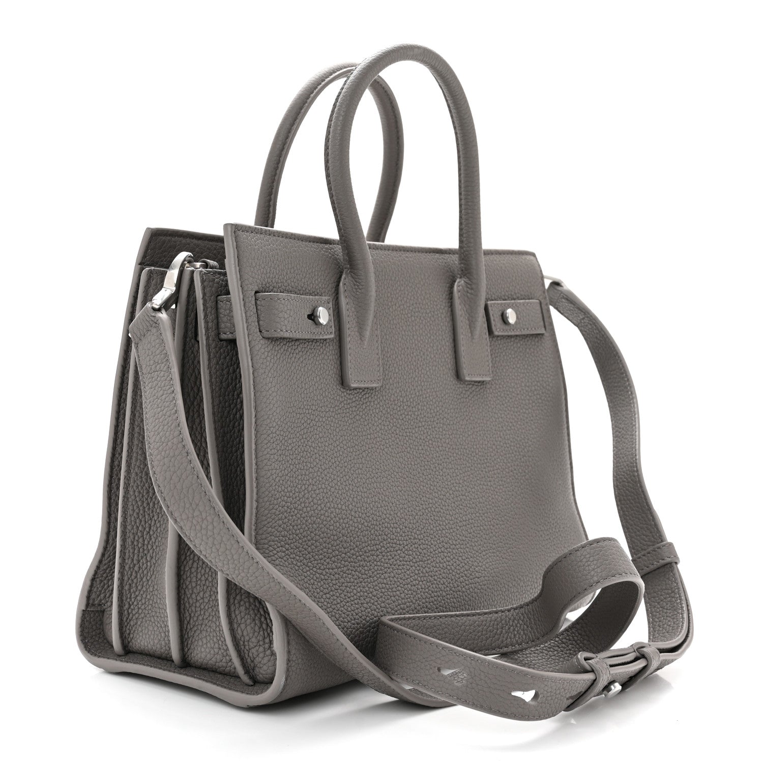 Saint Laurent Grained Calfskin Baby Supple Sac De Jour Fog 2 of 9