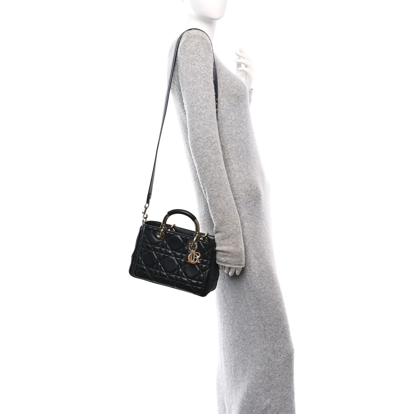 Calfskin Cannage Small The Lady 95.22 Black