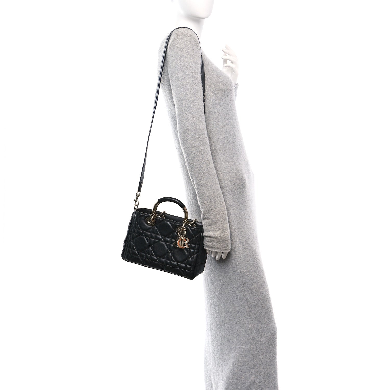 Christian Dior Calfskin Cannage Small The Lady 95.22 Black 2 of 9