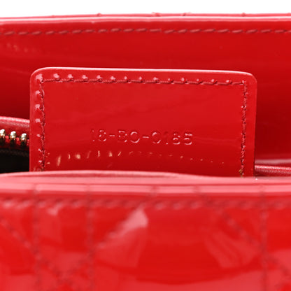 Christian Dior Patent Cannage Medium Lady Dior Red 7 of 17