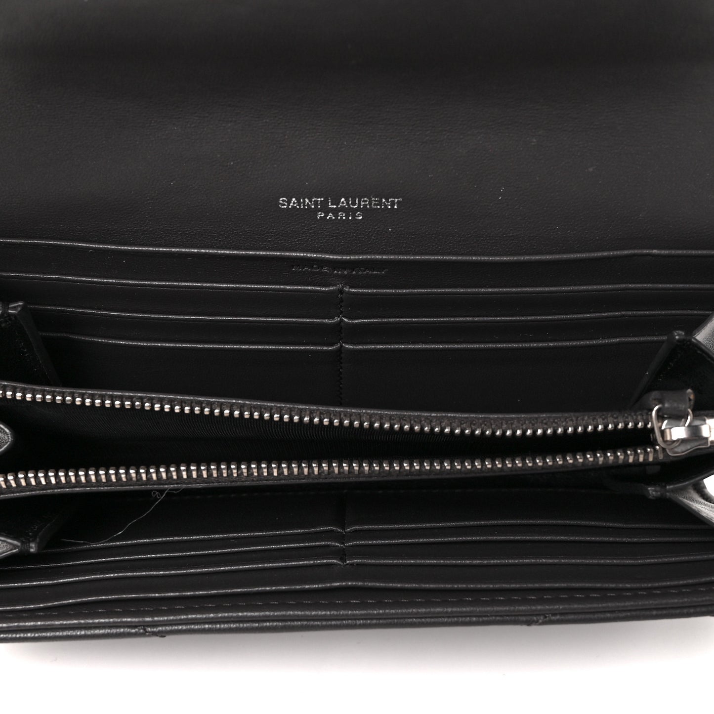 Lambskin Y Quilted Monogram Large Loulou Flap Wallet Asphalt